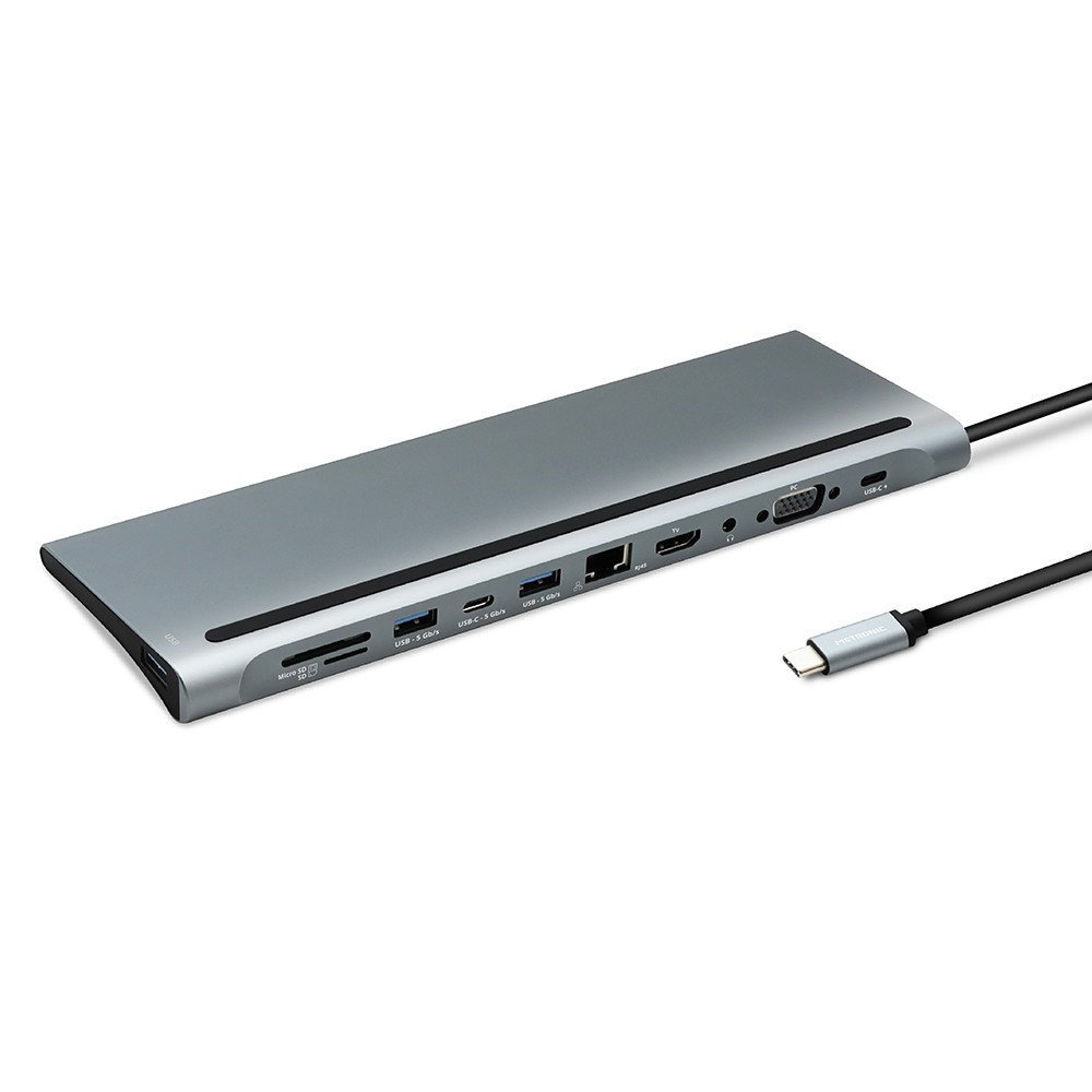 Station d'accueil USB-C multiport 11 en 1 hub adaptateur double HDMI VGA pour PC Windows