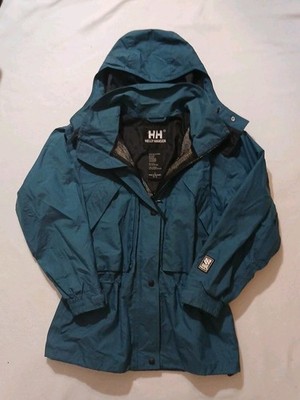 Helly Hansen Jacket Women Small Blue Rain Coat Tech Performance Waterproof
