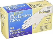 COMFITWEAR Disposable Latex Gloves,Powder Free Gloves