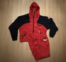 Vintage Marlboro Adventure Team Rain Suit Jacket Pants Packable Red Black Size L