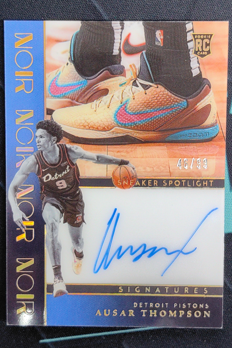 2023-24 Panini Noir Ausar Thompson Sneaker Spotlight Signatures Auto RC /99