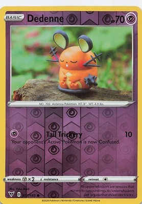 Dedenne 077/185 Common Vivid Voltage Pokemon Reverse Holo Near Mint