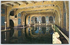 Hearst San Simeon Roman Pool Postcard Hand-Set Gold Mosaic Tiles