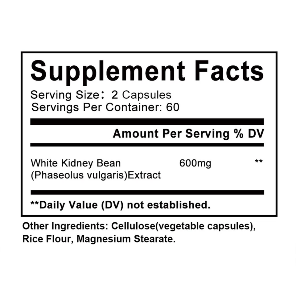 White Kidney Bean- Kohlenhydratblocker, Gewichtsverlust,Verdauungsunterstützung - Bild 2 von 4