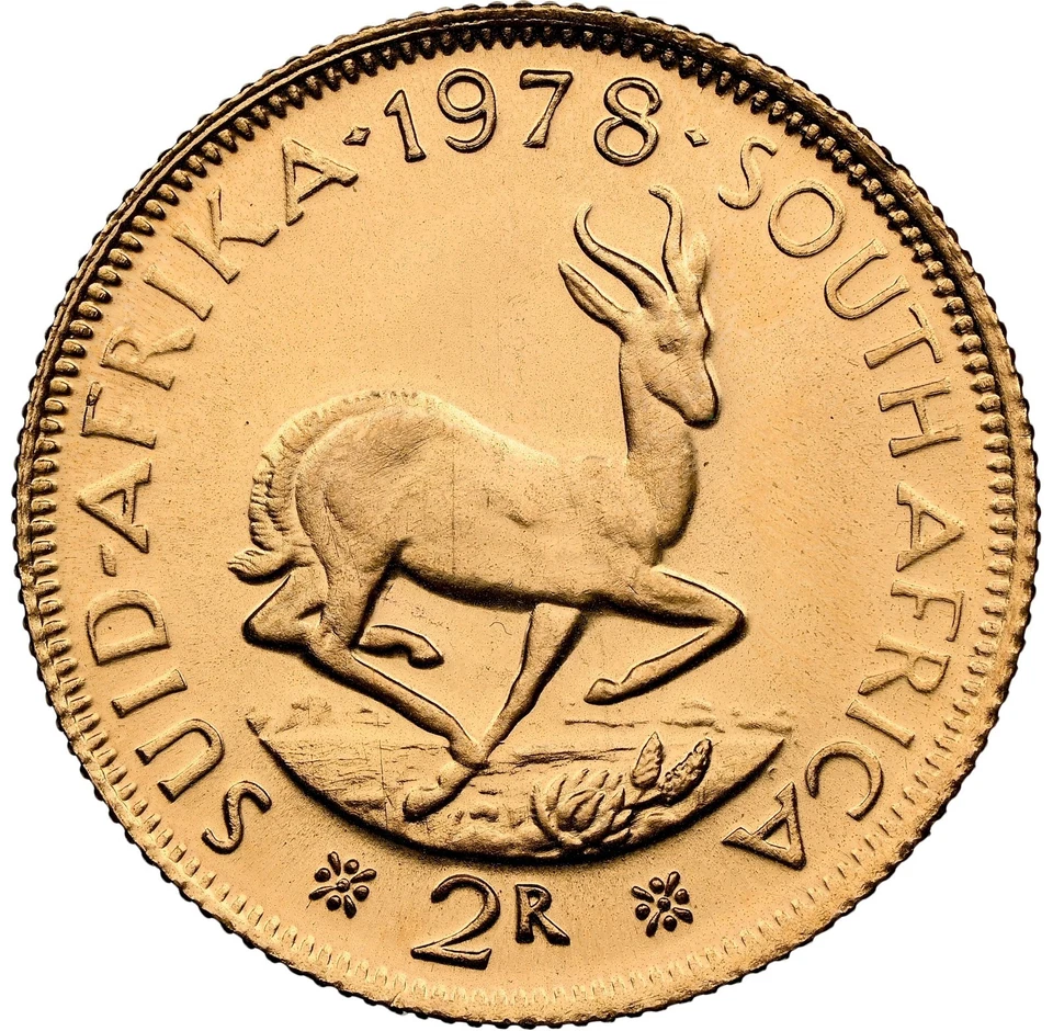 South Africa - 1978 Republic 2 Rand - NGC MS66 - RARE & SPECTACULAR - 11K MTG ! - Image 2 of 4