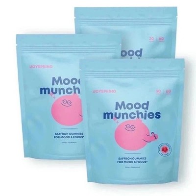 NEW 3PCS JoySpring Mood Munchies | Saffron Gummies for Mood & Focus Support