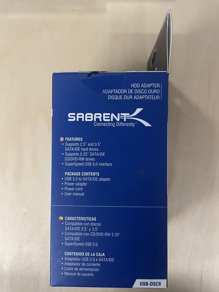 NEW IN BOX - Sabrent USB 3.0 to SATA/IDE 2.5/3.5" Hard Drive Adapter USB-DSC9 - Image 2 of 3