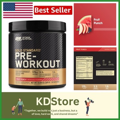 Elevate Your Energy with Gold Standard Pre-Workout Fruit Punch   30 Servings
