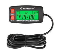 Digital Tachometer Hour Meter Max rpm&Maintenance Reminder Generator Motorcycle