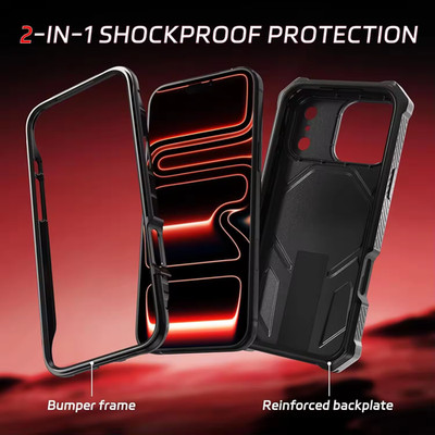 Magnetic Armor Case iPhone 17/16 Pro Max Shockproof Heavy Duty Cover Free Ship
