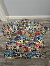 Vtg 90s Paradise Found Hawaiian Shirt Sz XL Sunset Motel Route 66 Chevrolet