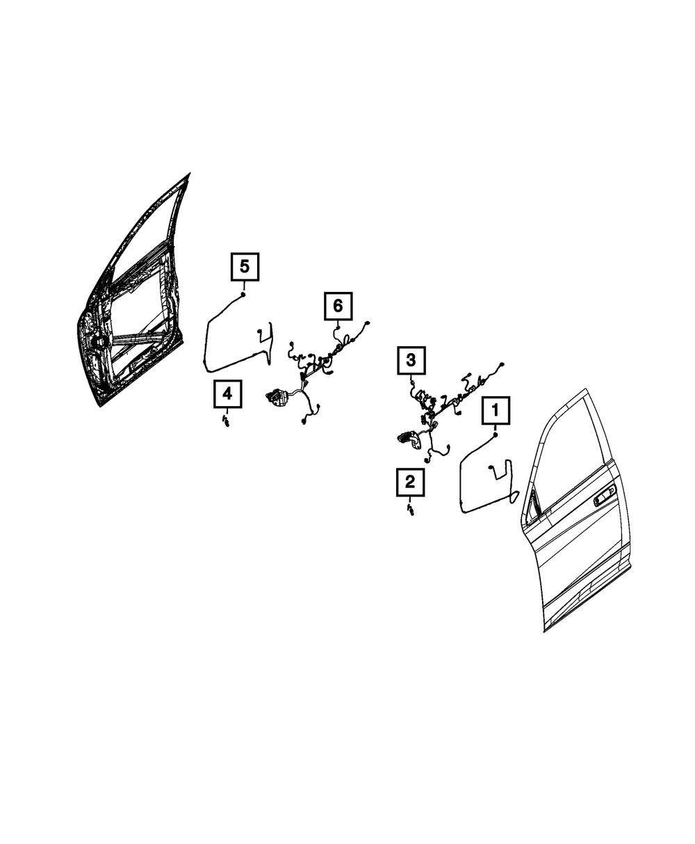 Genuine Mopar Front Door Wiring 68544935AA