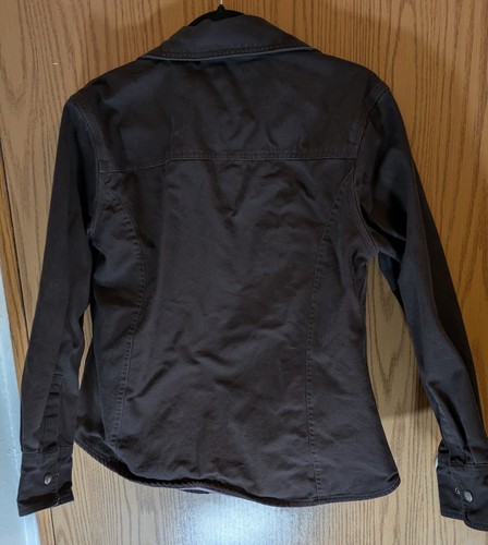 Carhartt Damen Medium Canvas Snap Jacke Flanell gefüttert dunkelbraun - Bild 3 von 4