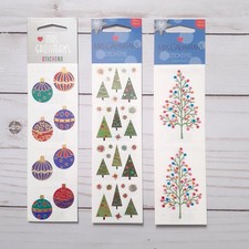 Vintage Mrs. Grossman's Set of 3 Sticker Strips Ornaments Christmas Trees Sealed