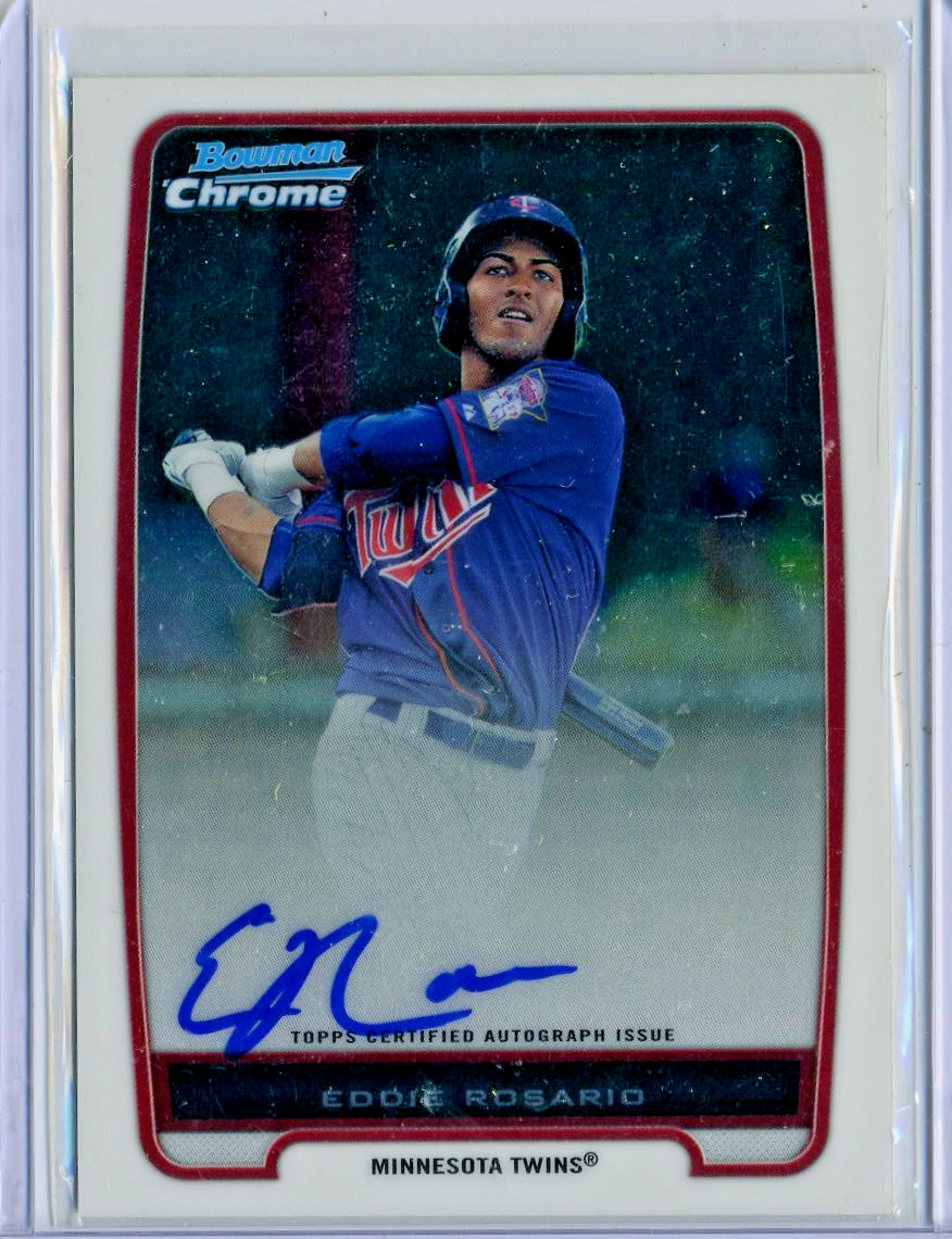 Eddie Rosario 2012 Topps Bowman Chrome Autograph Auto Certified On Card BCP9