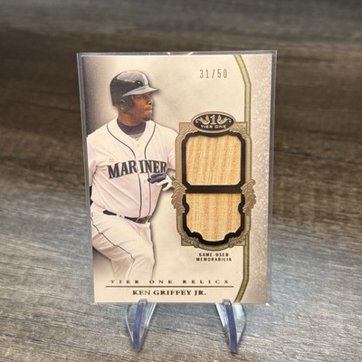 2013 Topps Tier One Ken Griffey Jr Dual Game Used Bat Relic /50 #TODR-KGJ
