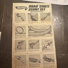 VINTAGE 1969 REDLINE HOT WHEELS Drag ‘ Chute STUNT SET INSTRUCTION SHEET
