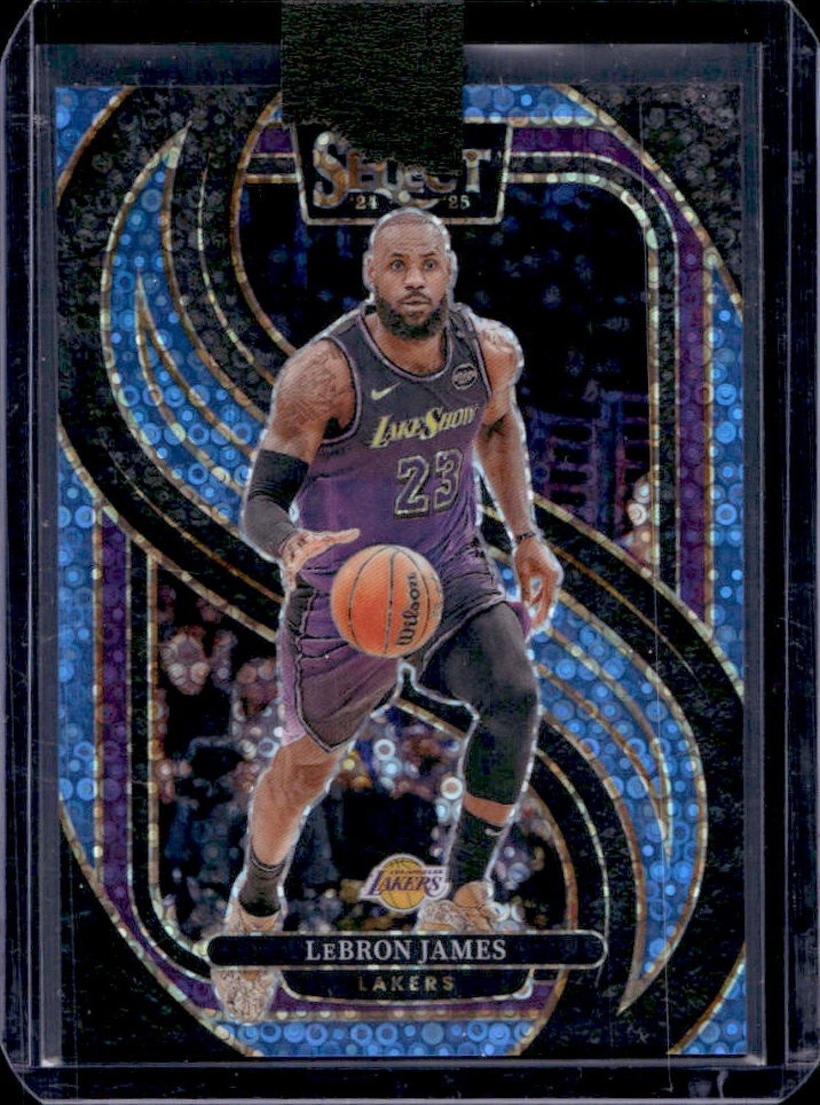 2024-25 Select LeBron James Premier Light Blue Disco Prizm #54/99 Lakers