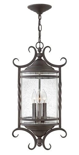 Hinkley Casa 23 1/4" High Olde Black Traditional Outdoor Hanging Light - Picture 2 of 10