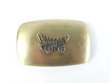 Vintage Stagecoach Belt Buckle Chambers Belt Company Made in USA