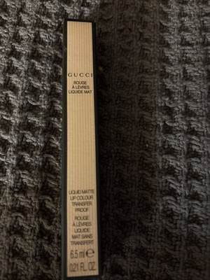 Gucci Rouge A Levres Liquid Matte Lip Colour Transfer Proof In Mildred Rosewood