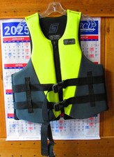 Stearns Adult X-Large Life Vest No. 5435 Type 111 PFD Yellow  Gray, Vtg