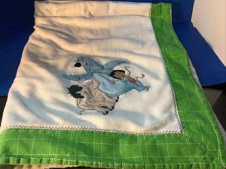 MANTA BEBÉ DISNEY EL LIBRO DE LA SELVA - Mowgli/Baloo/Hathi Jr/Verde Oso/Blanco Foto 4 de 4