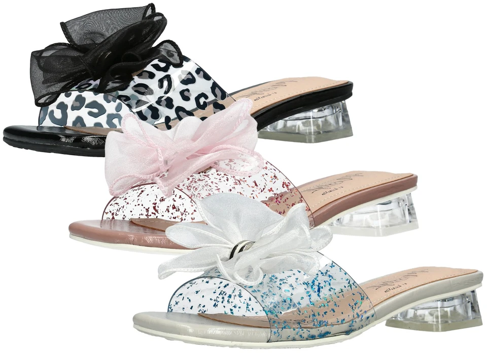 Misstyl by Laura Vita Damen Pantolette Tüllschleife transparent MELINA 01 - Bild 1 von 1