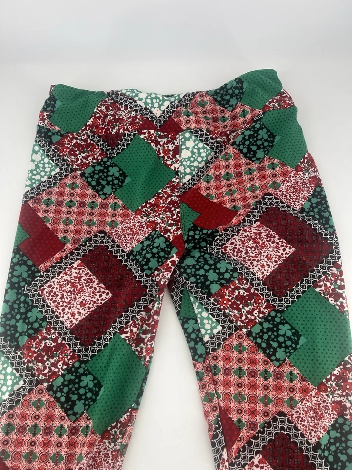 Leggings Lularoe TC Buttery Soft Vacaciones Patchwork Edredón Unicornio Mujer Extra Lg Foto 4 de 4