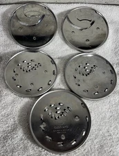 Lot Of 5 Cuisinart DLC-8 Disc Food Processor Blades Blade Shredder Slicer Metal