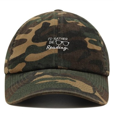 JPAK Book Lover's Reading Text Premium Dad Hat Washed Cotton Relaxed Fit Gift