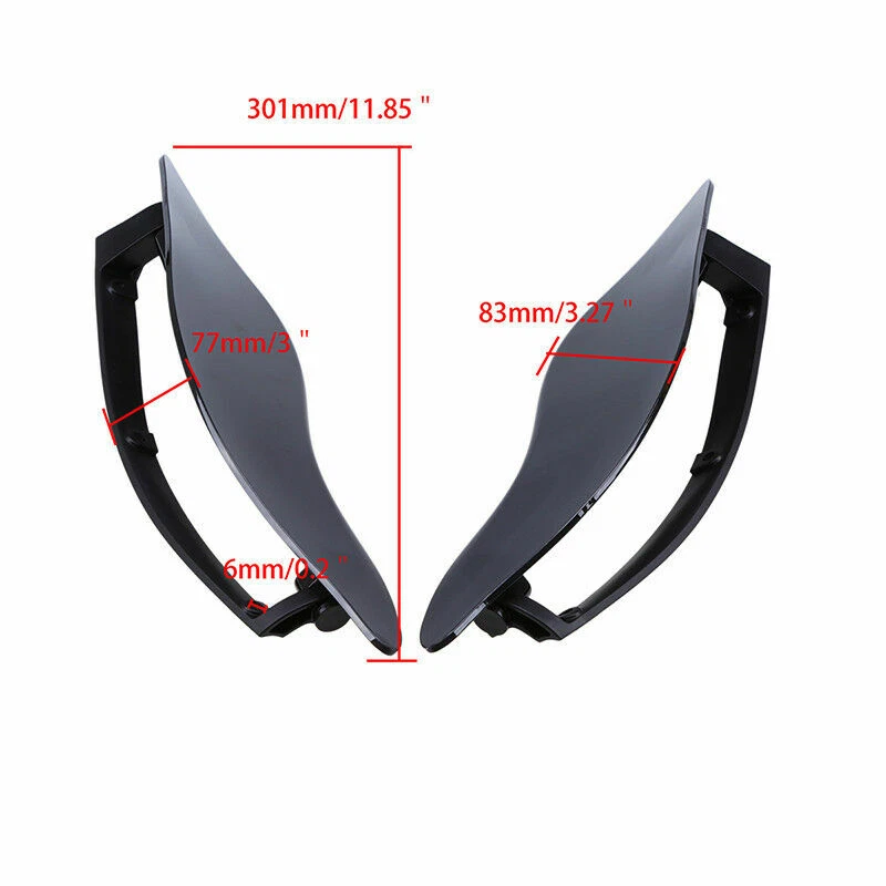 Carenado deflector de aire de viento alas laterales ABS para Harley-Davidson CVO/Electra Glide Foto 4 de 4