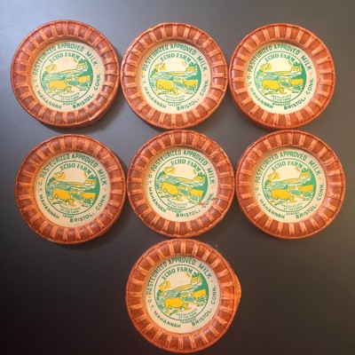 Milk Bottle Cap Insert- ECHO FARM - Bristol, Connecticut -D.T. Mahannah Mon-Sun