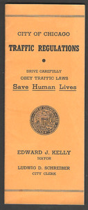1939 CHICAGO Traffic Regulations when Edward J. Kelly was Mayor