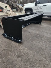 8' Skid Steer Snow Pusher Box Heavy Duty Backdrag Pullback Bobcat CAT Case