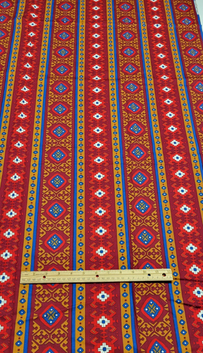 Schwartz Liebman Textilien Stoff Vintage Azteken Südwesten Geometrisch Tribal LESEN