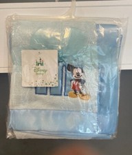 30'' BY 30'' BABY BLANKET W/ DISNEY CHARACTER MICKEY DISNEY BRAND BLUE