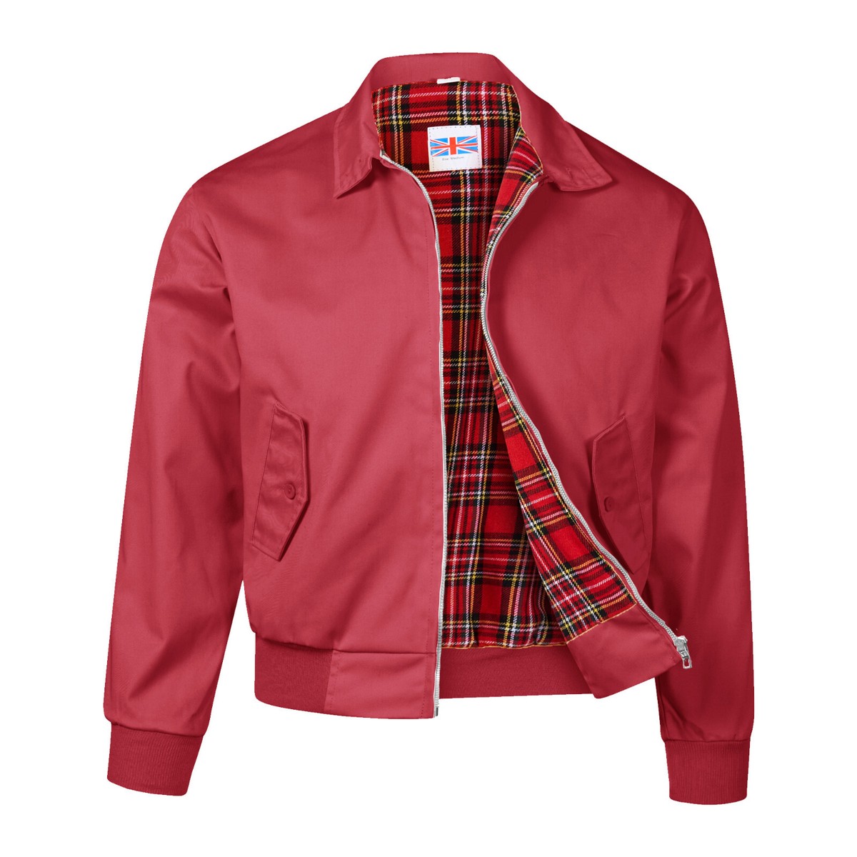 Veste Harrington Vintage Unisexe – Style Rétro Années 70, Doublure Tartan, Poches à Rabat - 6
