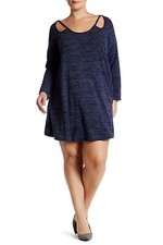 NIP! Vanity Room Cutout Swing Dress NAVY size 2X (18W-20W)