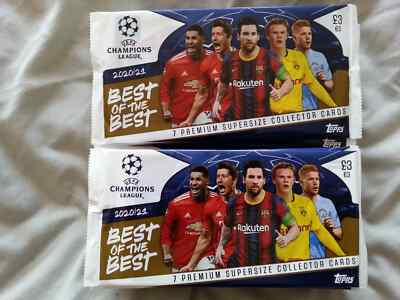 21 x Packungen Topps Champions League 20/21 Best Of The Best Supersize Karten