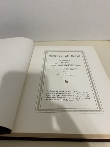 Leaves of Gold 1948 An Anthology of Prayers Memorable Phrases.. Religious Book - Picture 4 of 4