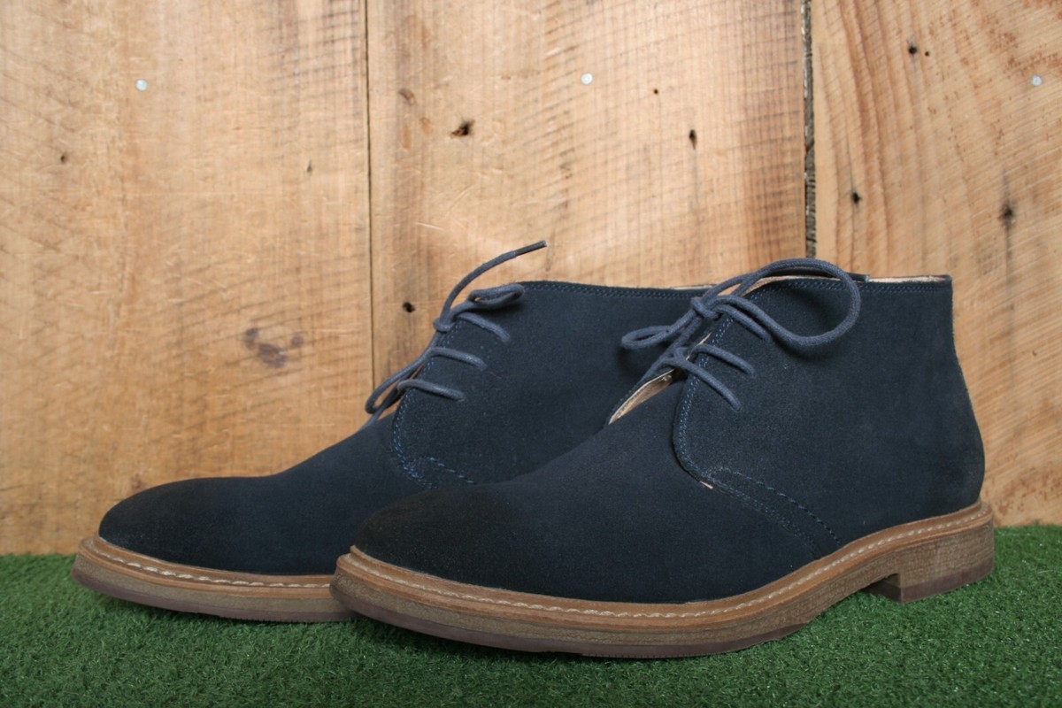 1901 Canyon Blue Suede Chukka Boots Mens 9M‎ Navy Blue Suede Desert Boots 1901  main image 3