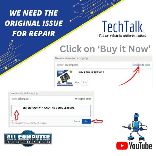 Ford 7.3L IDM F350 F450 Diesel Powerstroke Injector Driver Module REPAIR SERVICE - Image 3 of 4