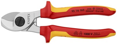 Knipex 95 16 165, 6 1/2'' Cable Shears-1000V Insulated