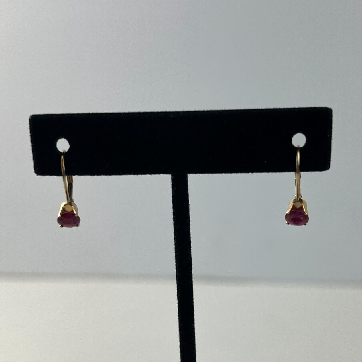 Vintage Le Vian 14k Gold Ruby Earrings Leverbacks… - image 6