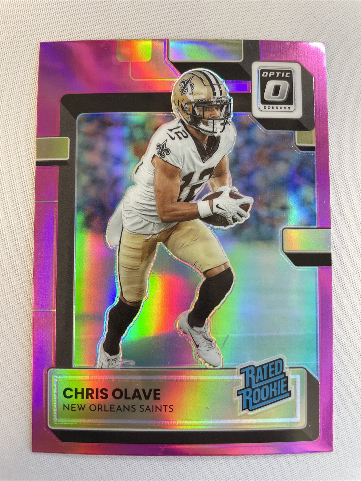 CHRIS OLAVE 2022 Donruss Optic #209 Pink Holo Prizm Rated Rookie RC