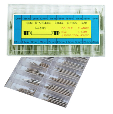 Kit 2 Anse A Molla Per Cinturino Orologio Perni Fermi Molla A Scatto 1,50 X 12mm