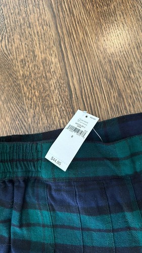 Gap Girls Pleated Plaid Button Miniskirt with Elastic Waist NWT 9 8 $45 - Picture 2 of 5