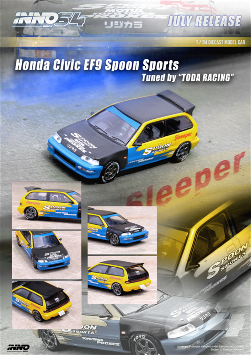 INNO 1:64 HONDA CIVIC (EF9) Spoom Livery Tuned by TODA INNO 1:64 HONDA CIVIC (EF9) Spoom Livery Tuned by TODA