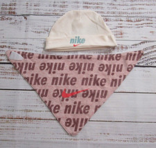 Nike Logo Spellout Baby Triangle Bib Nike Baby Hat Cotton Blend Unisex 9 Month